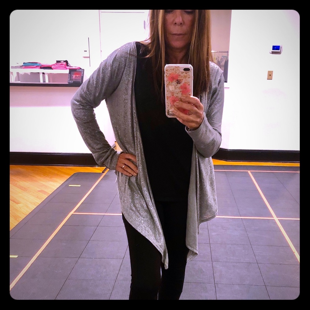Anthropologie Metallic relaxed cardigan